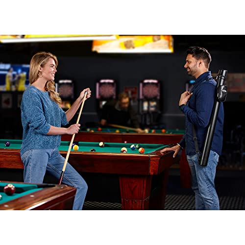 Casemaster Q-Vault Supreme Billiard/Pool Cue Hard Case, Holds 1 Complete 2-Piece Cue (1 Butt/1 Shaft) - color: Black