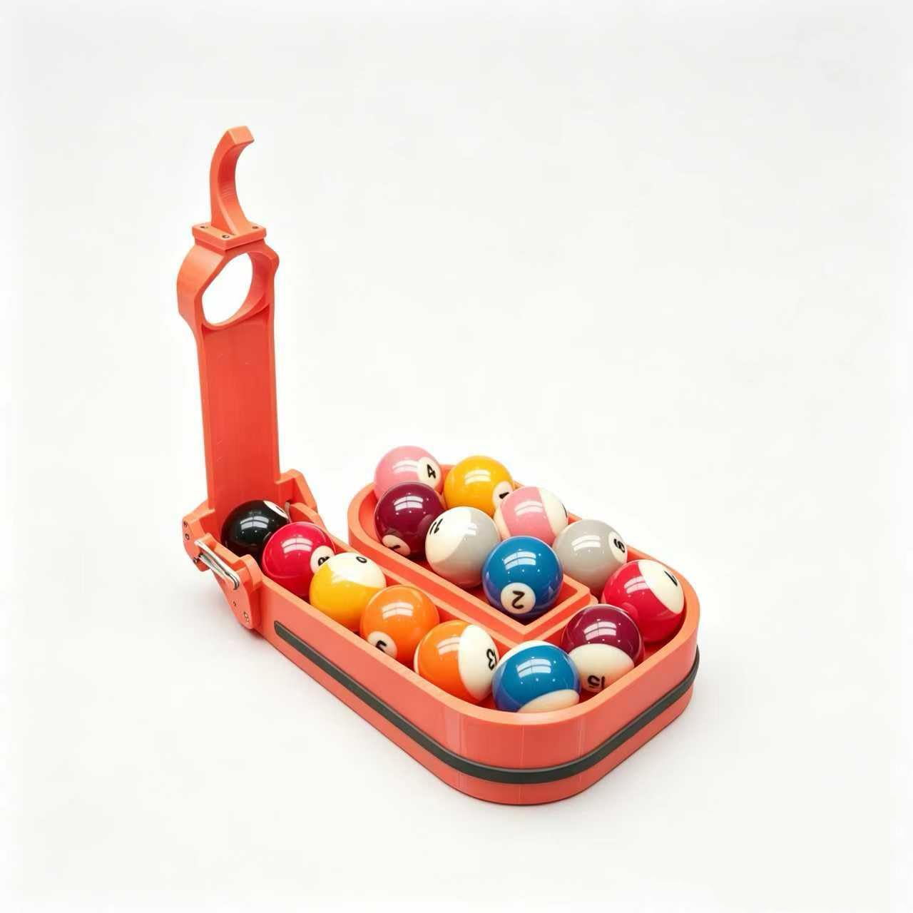 3D Printed Precision Pool Ball Rack: Professional Billiards Training Tool for Perfect Ball Placement, Fast Setup, Portable Design with Complete Maintenance Kit (Screwdriver/Rubber Bands) - color: orange