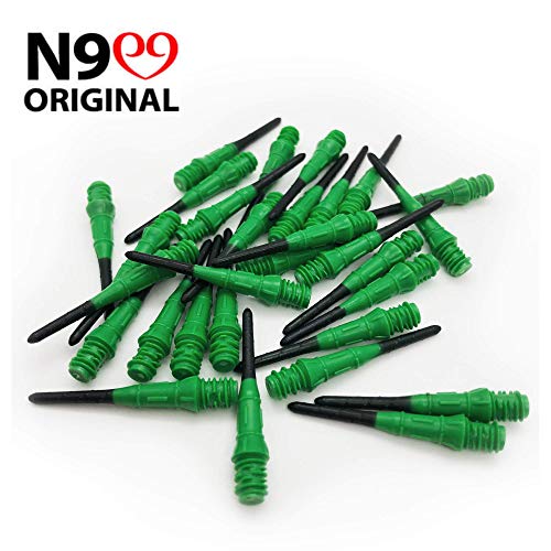 L-style Premium Lippoint - Soft Tip Dart Points - Regular Length - color: Black/Green 2-Tone