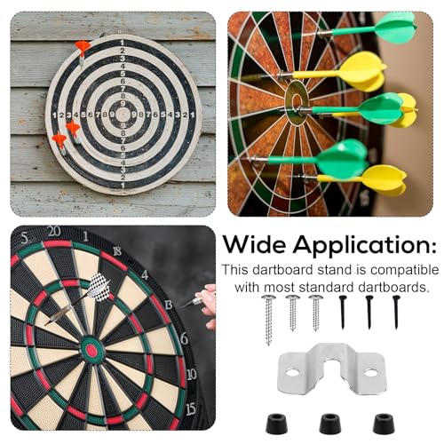 Dartboard Mounting Bracket Kit, Dart Board Hanging Kit for Wall Dartboard Holder Hanger Screw Hook Set Dart Games Accessories