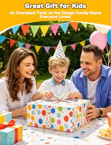 Outdoor Games Wooden Classic Giant Tower, 4FT Yard Game with 36 Balls and 42 Sticks, Dice Game for 2-6 Players, Kids and Adults, Party Game for Outdoor and Indoor, Ideal Gift for Boys and Girls