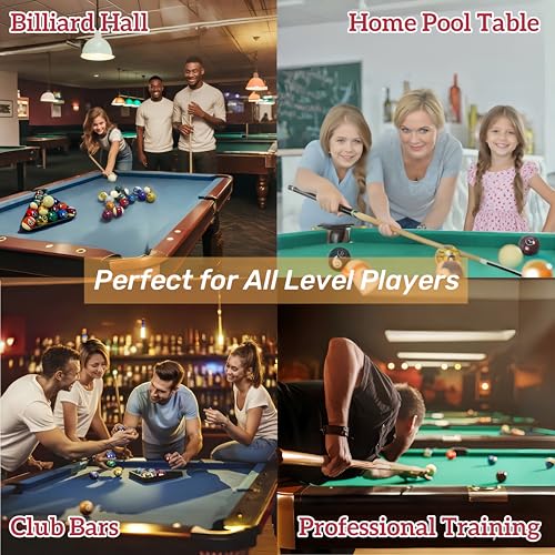 VIDOR Pool Ball,Billiard Balls 2-1/4" Regulation Size Billiard Balls Set with 6 oz Weight Full 16 Resin Pool Balls - style: Deluxe Standard