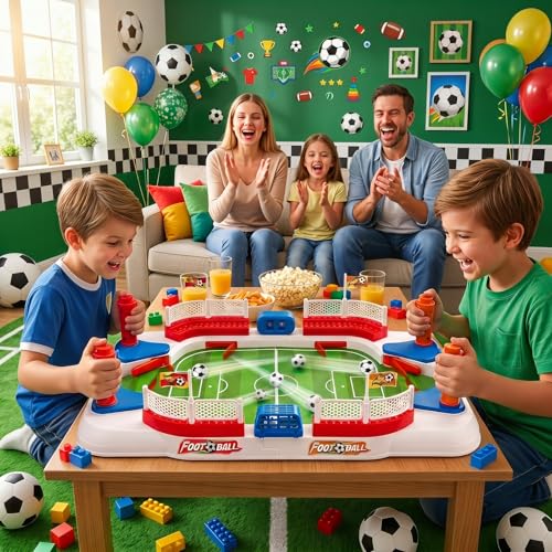 Soccer Board Game for Kids: Mini Table Top Football Indoor Games, Pinball Machine for Boys 5 6 7 8-12 Years Old, Interactive Tabletop Foosball Toys Birthday Sports Gifts