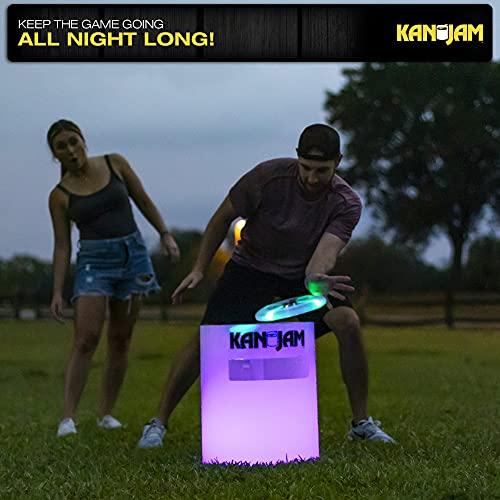 Kan Jam Disc Toss Game - American Made Outdoor Game for The Backyard, Beach, Park, Tailgates - Original, Illuminate, Pro, Travel Edition, and Carry Bag Only - style: Illuminate - LED