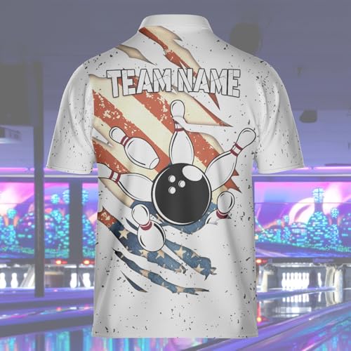 Personalized Custom Jersey for Men, Uniform Shirt for Bowling Team Gift - color: D20
