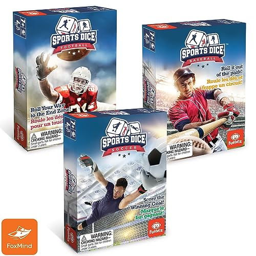 FoxMind Games: Sports Dice Soccer - Dice Board Game, Kick It Out of The Stadium, Easy to Learn & Fun to Play, 2 or 4 Players, Ages 7+