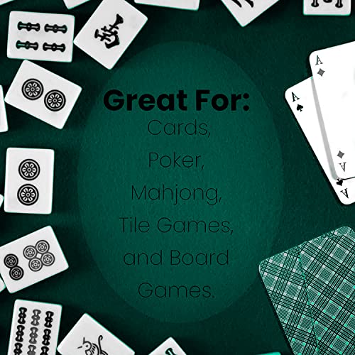 Felt Card Game Table Cover for Playing Cards, Poker, Mahjong, Domino, Bridge and Board Game - Green, 32 in - color: Green, size: 32" x 32" (Square)