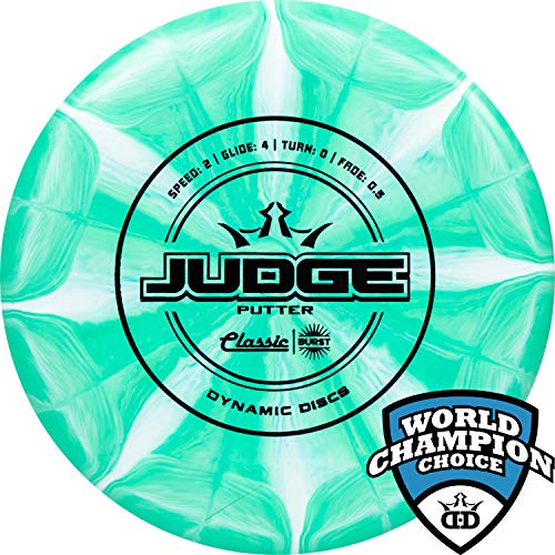 Dynamic Discs Judge Disc Golf Putter, Men and Women Frisbee Golf Putter Set, 170g+, Discs Golf Color & Stamp Will Vary, 5 Pack - style: Classic Soft Burst