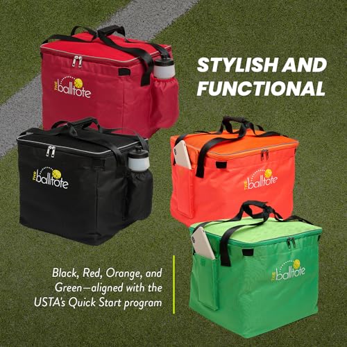 Racket Pets The Ball Tote - Replacement Bag for Tennis and Pickleball Pro Teaching Cart Hopper, Large Tote Bag For 150 Tennis Balls or 100 Pickleballs, Frame Not Included, (Black)