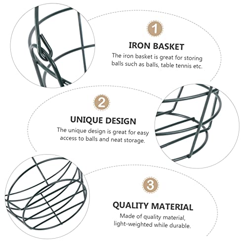 Golf Ball Retrieval Basket Metal Storage Container for Outdoor Practice Sturdy Wire Ball Carrying Holder for Golf Courses and Sports Enthusiasts