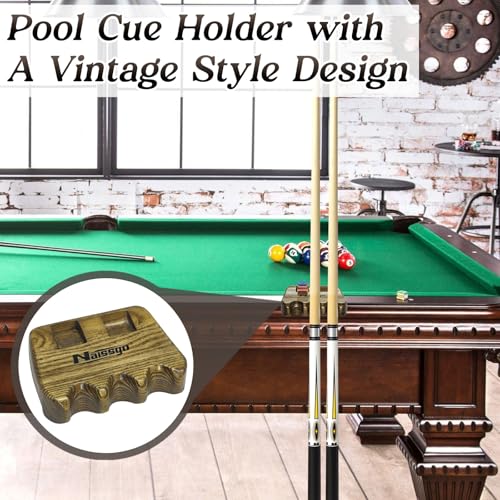 Cue Rest Cue Stick Holder Pool Cue Holder - style: Wood-3 Holes