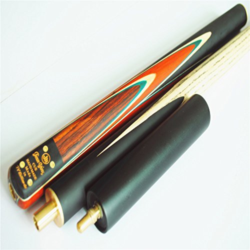 57" 3/4 Jointed Billiard/Pool/Snooker Cue Set 5 Face-Spliced Ash Shaft with A Leather Cue Case - color: T3SC69