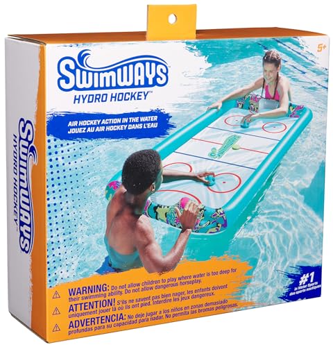 SwimWays Hydro Hockey Inflatable Water Floating Table Hockey Set, Pool Toy for Kids Ages 5+ - color: Inflatable Hockey