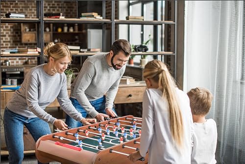 2-in-1 Multi Game Table, 53.5" Foosball Table, Air Hockey Table for Adult and Kids- Indoor Entertainment Center for Family Fun, Party