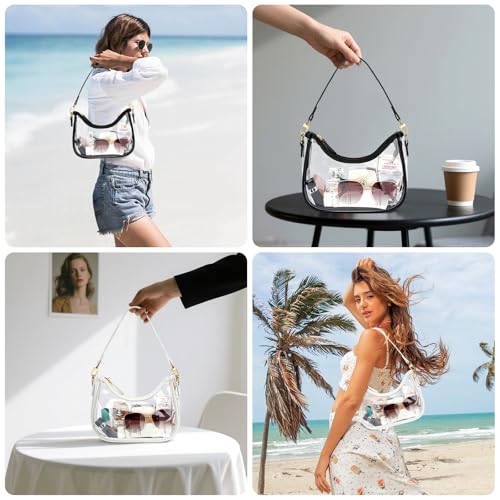 KKXIU Shoulder Bag for Women Cute Hobo Purses and Handbags Retro Clutch Underarm Purse | Cute - color: Black-t