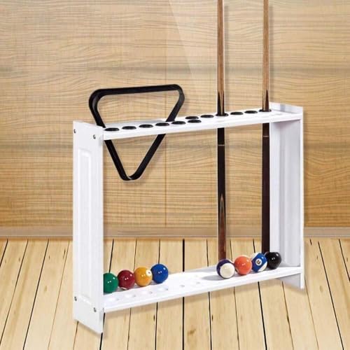12-Cue Pool Rack Floor Stand – Mahogany Wood Billiard Stick Holder, Freestanding Pool Cue Ball Storage for Home Club,Wei,73 * 17 * 57Cm - color: Wei