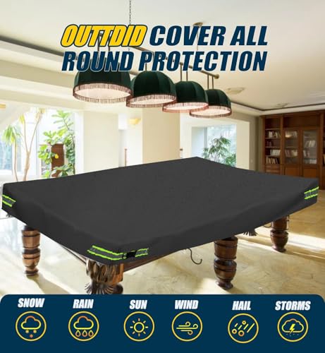 Pool Table Cover - Billiard Table Cover, 600D Waterproof Covers for Billiard Pool Table, Heavy Duty Scratched-Free UV Protection Snooker Furniture Table Cover - color: Black, size: 7ft