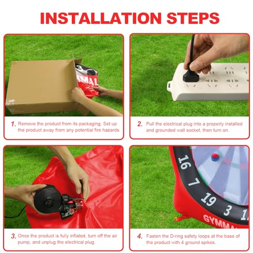 Giant Dart Board Inflatable with Pump, Outdoor and Indoor Soccer Sport Kick Dartboard for Kids and Adults, Waterproof Darts Board Yard Game with 20 Golf Balls, 4 Sticky Balls, 2 Soccers - style: Spirited
