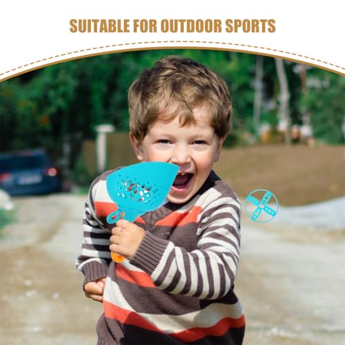 TOYANDONA 2 Set Flying Disc Launcher Toy: Pull String Flying Disc Launcher for Children - Chasing Toy for Family Bonding Activities