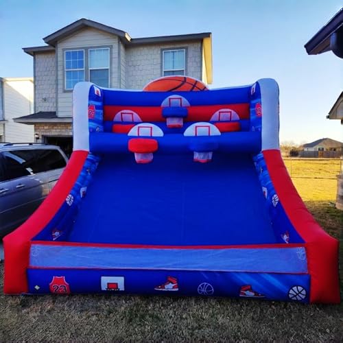 Inflatable Basketball Hoop Shot 13×10×10ft, Blow Up Inflatable Basketball Game with Balls, Air Blower, Inflatable Games for Outdoor Parties, Carnival Events, Lawn Games - color: Classic