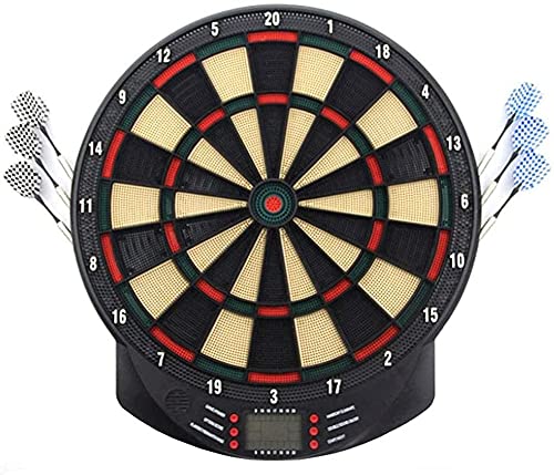 Electronic Dart Board, Electronic Darts Board Set Automatic LCD Scoring Display Score Dart Plate Board with 6pcs Soft