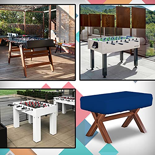Foosball Table Cover 18 Oz Waterproof - 100% Weather Resistant Outdoor Game Table Cover with Elastic at 4 Sides (63"W x43"D x 19.5"H, Blue) - color: Blue, size: 63"W x43"D x 19.5"H