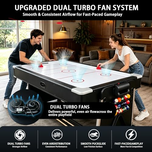 7FT Pool Table Dining Table Combo, 4-in-1 Multi-Game Table with Air Hockey & Ping Pong Tabletop, Convertible Billiard Table for Adults, Indoor/Outdoor Pool Table - color: Black