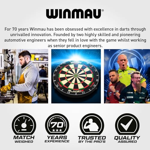 WINMAU Dart Mat with Throw Line for Soft Tip and Steel Tip - Available in Outshot and Clearzone Style - style: Precision