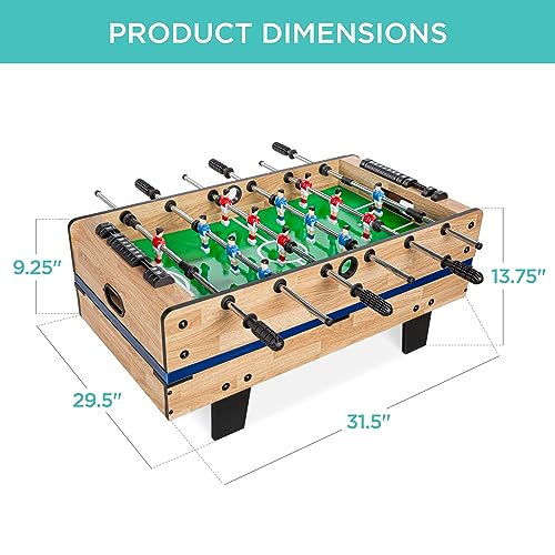 Best Choice Products Multi-Game Table Series – Interactive Game Tables for Kids with Foosball, Air Hockey, Billiards, Ping Pong & More | Childrens - color: 4-in-1 Natural
