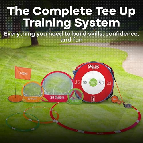 PGA Tour Golf Practice Aids By Golfgen: Premium Chipping Nets, Putting Rings, & Targets, Indoor & Outdoor Training, Improve Accuracy & Control, Master Putting and Chipping, Portable for On The Go - size: Junior