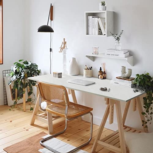 Kaboon Universal Tabletop 45"x20", Solid One-Piece Melamine Table Top, L-Desk Floating Desk DIY, Home and Office, Sea Salt/White - color: Sea Salt, size: 45x20