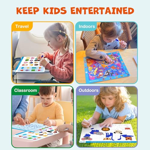 BenBen Preschool Learning Activities, 28 Pages, Search and Find Books, Travel Game for Road Trip, Kindergarten Educational Toys, Birthday Gift for Kids Toddlers Ages 3 4 5 6