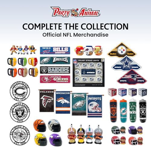 Party Animal TeenyMates NFL Football Action Figures Gift Set | Includes football field puzzle,11 officially licensed 1" player figures & coach; Football toy for kids & fans