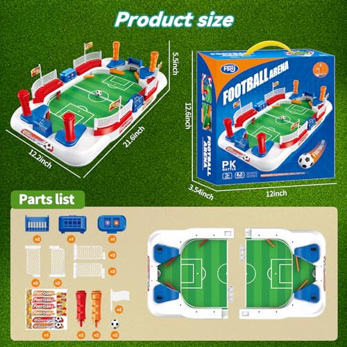 Mini Foosball Table Game for Kids: Soccer Gifts Toy for 3 4 5 6 7 8-12 Year Old Boys - Sports Football Board Games for Indoor Family Party - Perfect Christmas Birthday Gifts for Kids Age 3-12