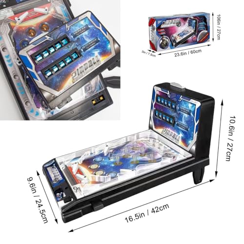 Pinball Machine Game for Kids and Adults, Electronic Arcade Pinball Toy with Lights and Sounds, A Fun Tabletop Puzzle Game for Family