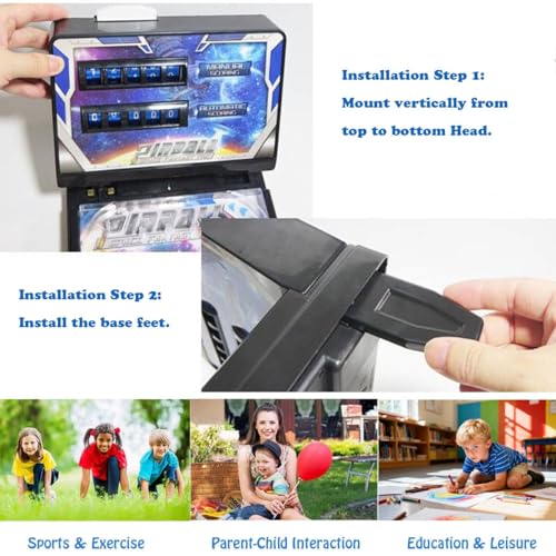 Retro Arcade Pinball Machine Game, Classic Electronic Pinball Toy with Scorer and Sounds, Mini Tabletop Ball Shooting Game for Kids