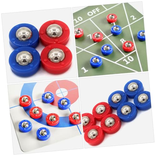 LIOOBO 20pcs Mini Shuffleboard Replacement Pucks Set Tabletop Shuffleboard Accessories for Indoor Games Sturdy Roller Beads for Curling Fun