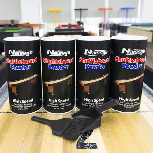 Shuffleboard Sand Wax Shuffleboard Powder Set with Small Brush & Pan - style: 4 Cans High Speed