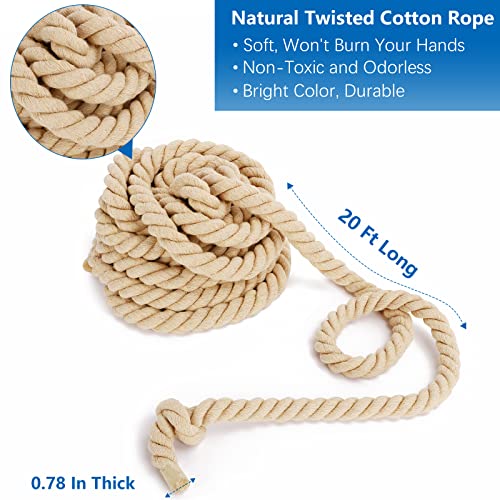 CWLAKON Potato Sack Race Bags, Tug of War Rope 40 Feet for Kids and Adults, Field Day Outdoor Outside Yard Lawn Carnival Activities
