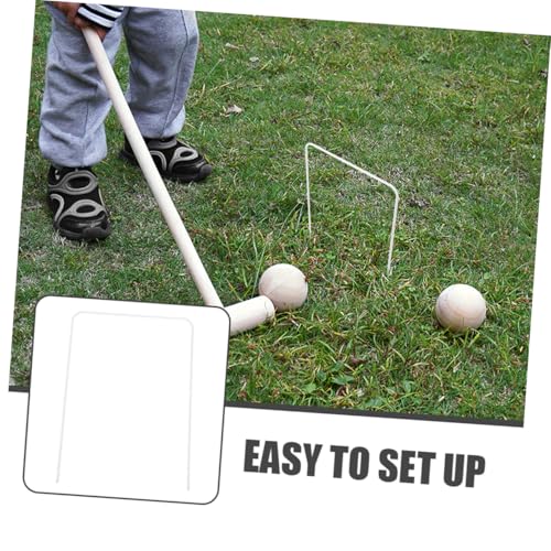 Standard Croquet Wickets Set Wire Football Goal Set Metal Hoops for Boys and Girls Adults