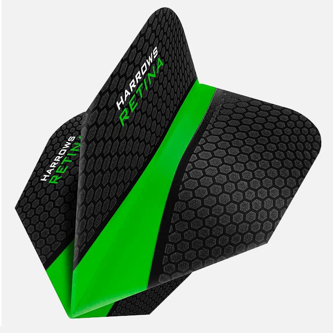 Harrows Retina | Premium Extra Strong 100 Micron Dart Flights in Standard Shape … - color: Green