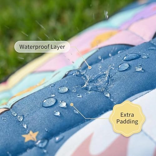 Flying Chess Game Picnic Blanket 80"x80" with Free Pieces, Waterproof Sandproof Extra Large Outdoor & Beach Blanket for Park, Camping, Travel (Style 2) - color: Style 2