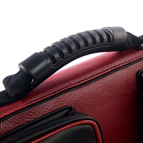 CUESOUL Soocoo Series 2x4/2x2 Hard Pool Cue Case -Holds 2 Cue Butt and 4 Cue Shafts,Four Color Available - color: 2x2-Wine Red