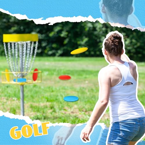 WinnerWhy 24 Pack Disc Golf Set, Disc Golf Starter Set for Beginners with Putter,mid-Range and Driver for Outdoor and Backyard,Comfortable Plastic, DIY Your Discs