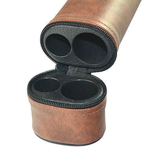 CUESOUL Soocoo Series 2x4/2x2 Hard Pool Cue Case -Holds 2 Cue Butt and 4 Cue Shafts,Four Color Available - color: 1x1-Brown