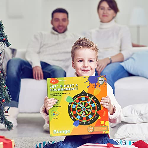 Magnetic Dart Board w/ 12 Darts, Kids Dartboard Gifts, Safe Indoor Outdoor Games for Kids 8-12, Teen Gifts for 6 7 8 9 10 11 12 13 14 Year Old Boys Girls