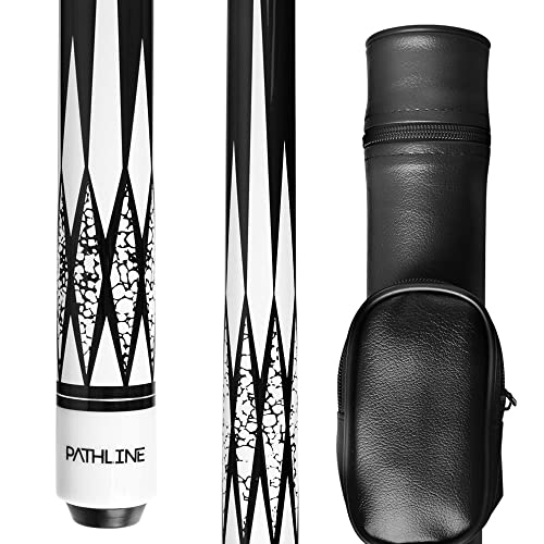 PLN Pool Cue Kit - 58 inch Canadian Maple Billiard Pool Stick and Hard Case - color: White, size: 21oz
