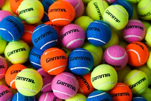 Gamma Sports Pressureless Tennis Balls Box - Ideal for Practice, Teaching, and Training with High-Visbility Felt - Indoor and Outdoor Court Play - 48 and 75 Pack Sizes - size: New Bag of 18