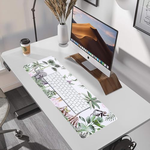 ALOANES Waterproof Mouse Pad with Durable Stitched Edge, Gaming Keyboard, Non-Slip Rubber Base, Extended Desk pad for Gamer, Office& Home, Zoo Mousepad Large(27.6" x11.8"x0.12") - color: 03- Zoo, size: Large(27.6" x 11.8")