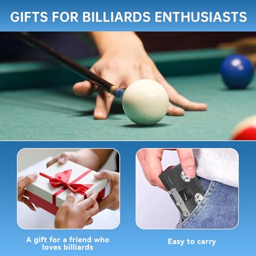 11-in-1 Pool Cue Tip Shaper, Upgraded Billiards Pool Cue Tip Tool, Pool Cue Tips Replacement Kit, Pool Cue Accessories for Replacement and Shaping Cue Tips